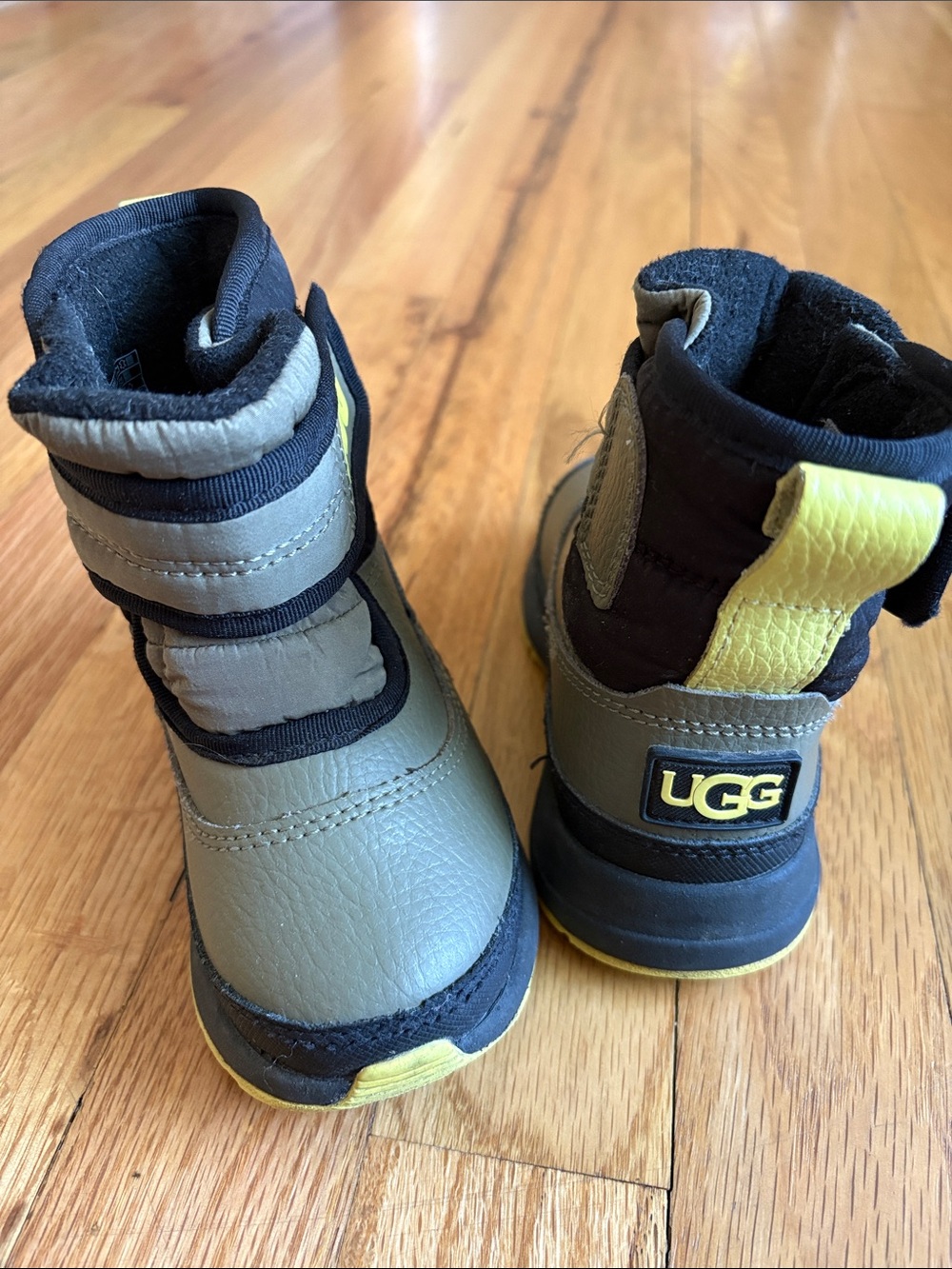 UGG Kids Black and Yellow Winter Boots